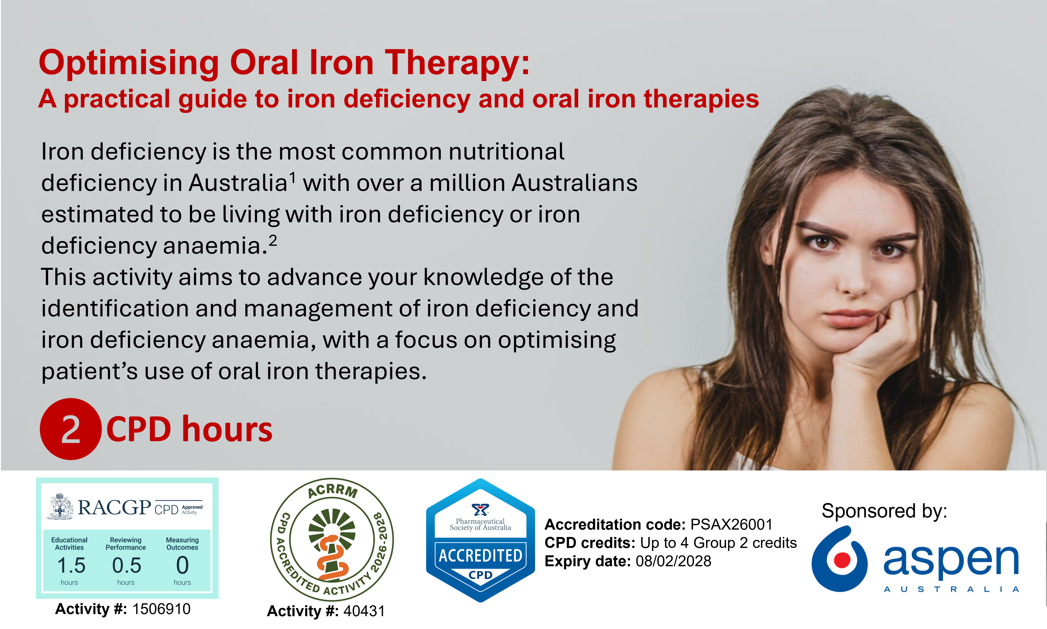 Optimising Oral Iron Therapy: A practical guide to iron deficiency and oral iron therapies